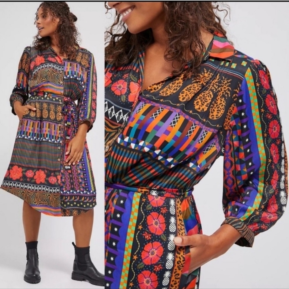 FARM Rio Multicolor Patterned Midi Dress - Picture 2 of 9